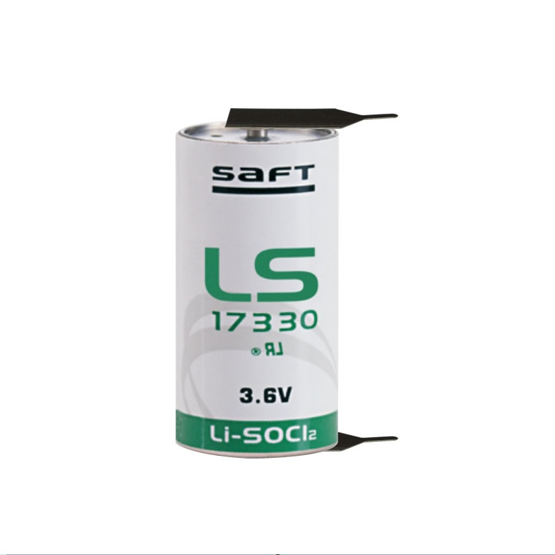 SAFT LS17330 2PF, Lithium Batterie mit Lötfahnen, 2/3 A 3,6V 2,1Ah