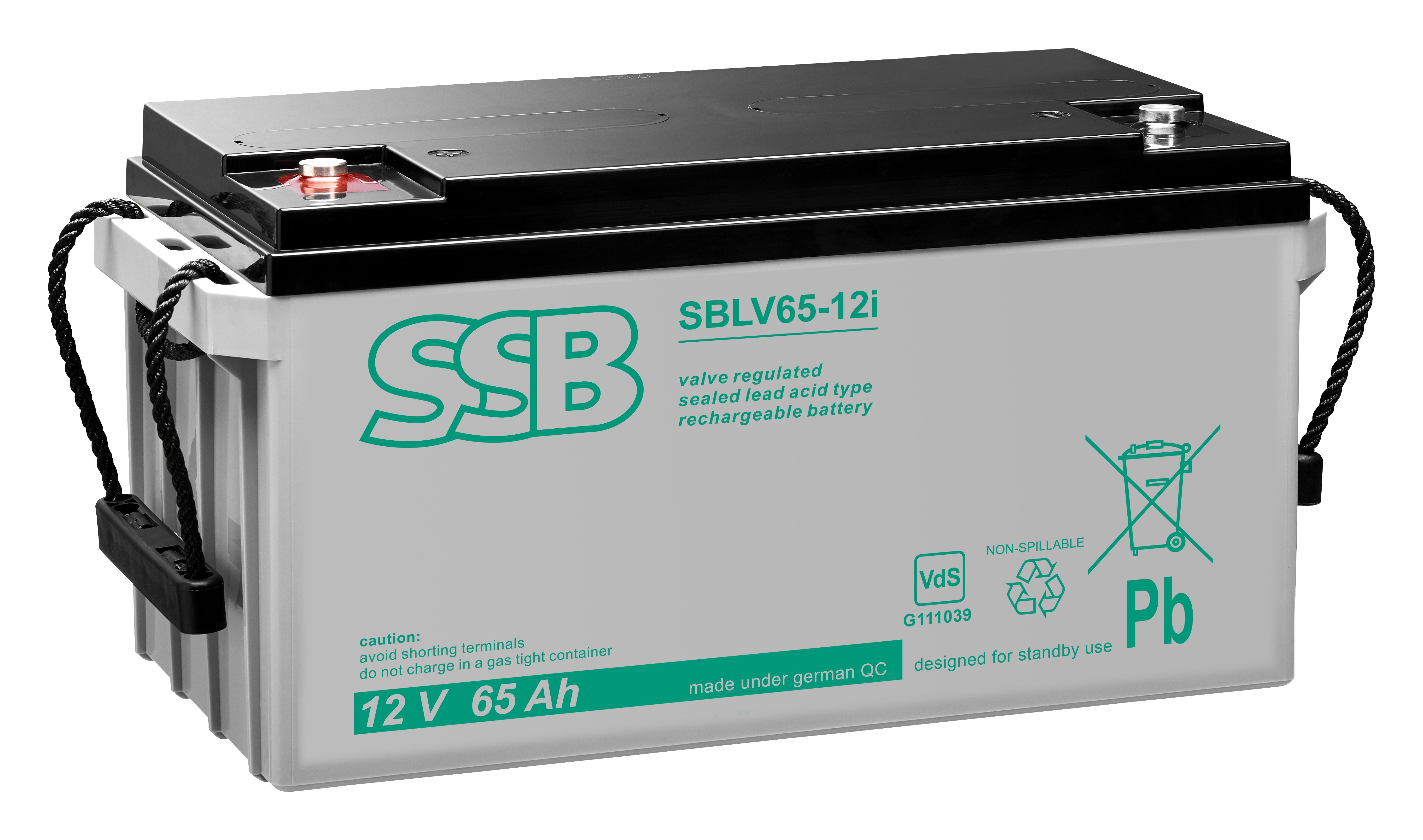 SSB Blei Akku SBL 65-12i AGM Batterie - 12V 65Ah