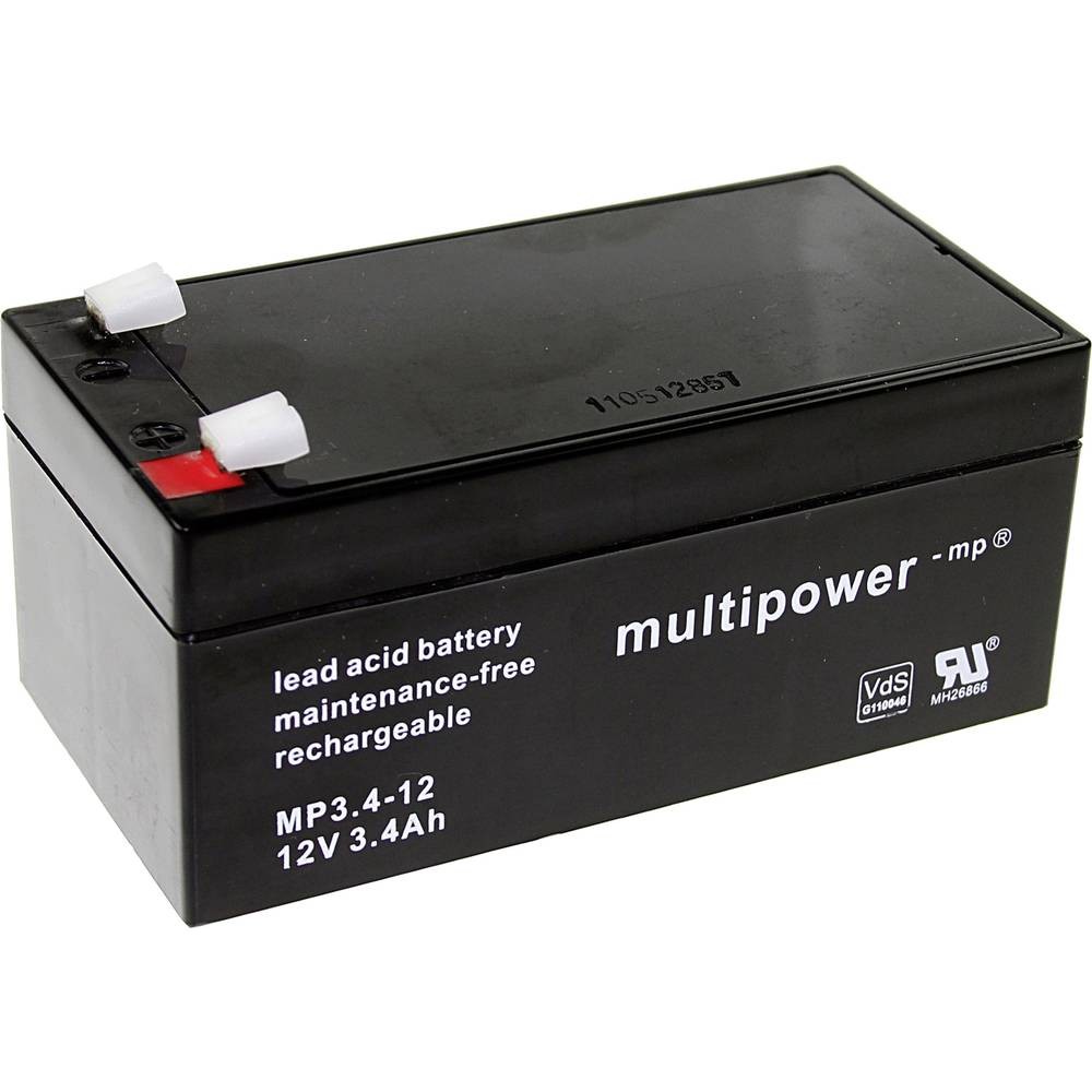 Multipower MP3,4-12 (VdS) 12V / 3,4Ah AGM Bleiakku