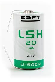 SAFT LSH20, Lithium, 3.6V / 13Ah, D-Mono  mit U-Lötfahnen