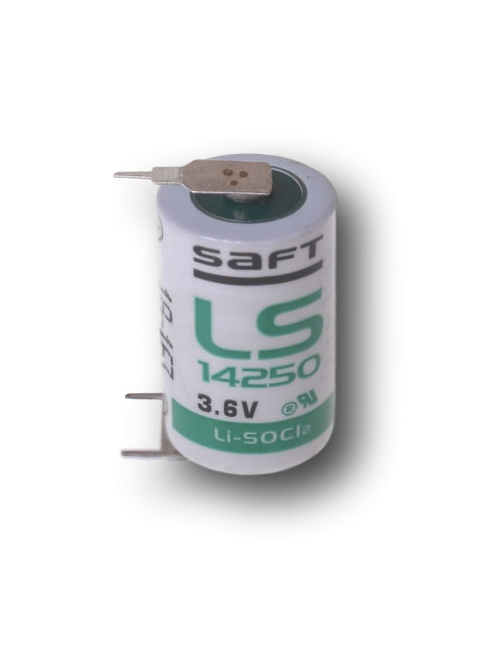 SAFT LS14250 3PF RP, Lithium, 3.6V /  1,1Ah, 1/2 AA-Size mit Printfahnen