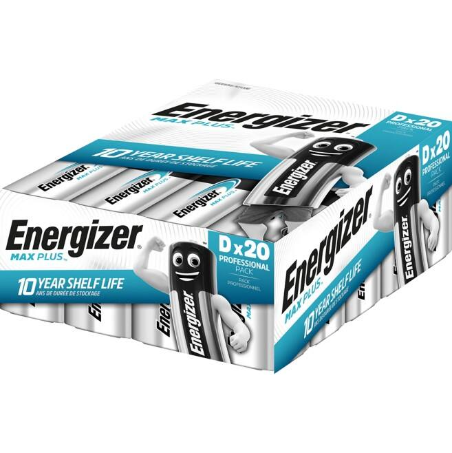 Energizer Max Plus Mono D Industrial (20 Stück)