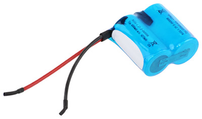 NI-CD Akkupack Notlicht 2,4V / 4500mAh (4,5Ah) F2x1 mit Kabel