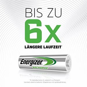 Energizer Recharge AA Akku HR06 Mignon 2.300mAh 2er Blister