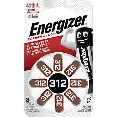 Energizer AC312 / PR41 1.45V Hörgeräte Knopfzelle 8er Blister