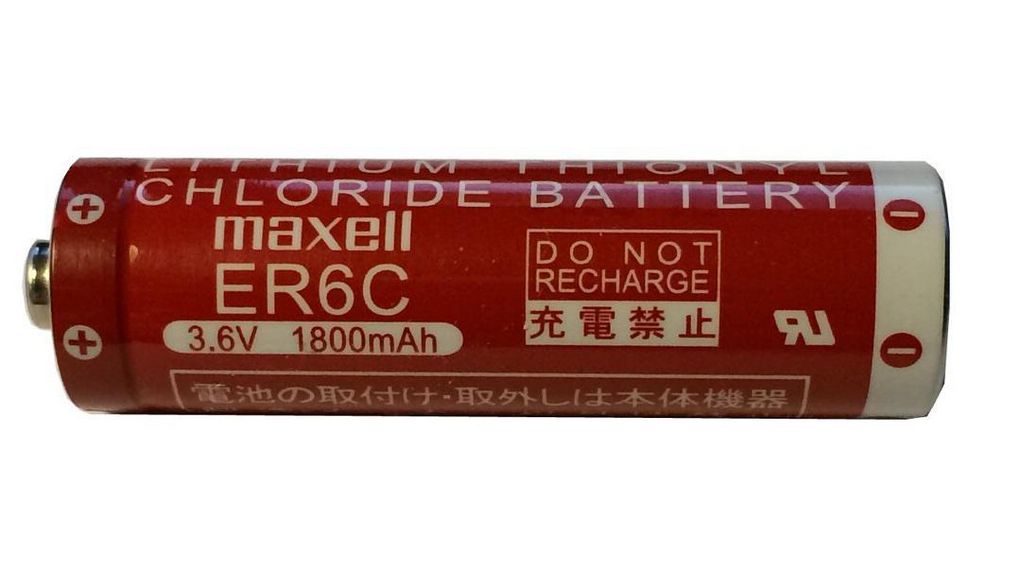 Maxell ER6C 3ST, 3,6V / 1800mAh, Lithium Batterie ohne Anschlüsse
