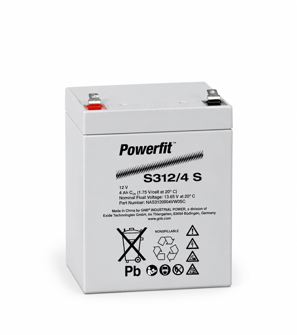 Exide Powerfit S312/4 S 12V 4.5Ah (C20) T1 AGM Bleiakku
