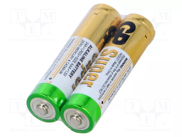 GP Batteries GP24A / LR03 Micro 1.5V (AAA), 2 Stück Batterie Alkali-Mangan