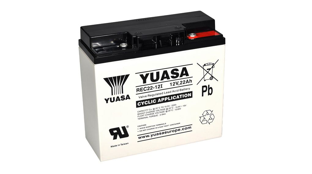YUASA REC22-12 (22V 7Ah) General Purpose VRLA Battery