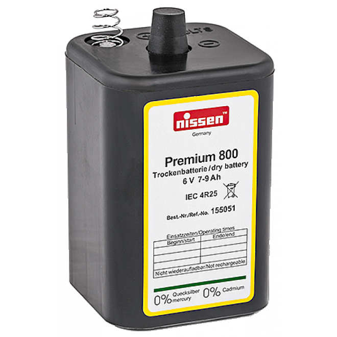 NISSEN 4R25 Premium 800 Baustellen Batterie 6V 7-9 Ah