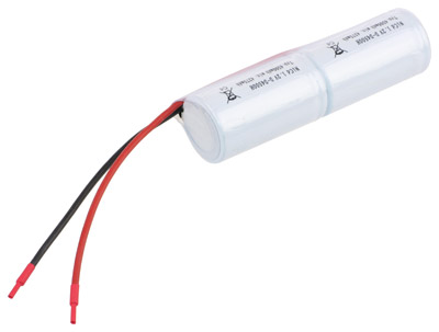 NI-CD Akkupack Notlicht 2,4V / 4500mAh (4,5Ah) L2x1 mit Kabel