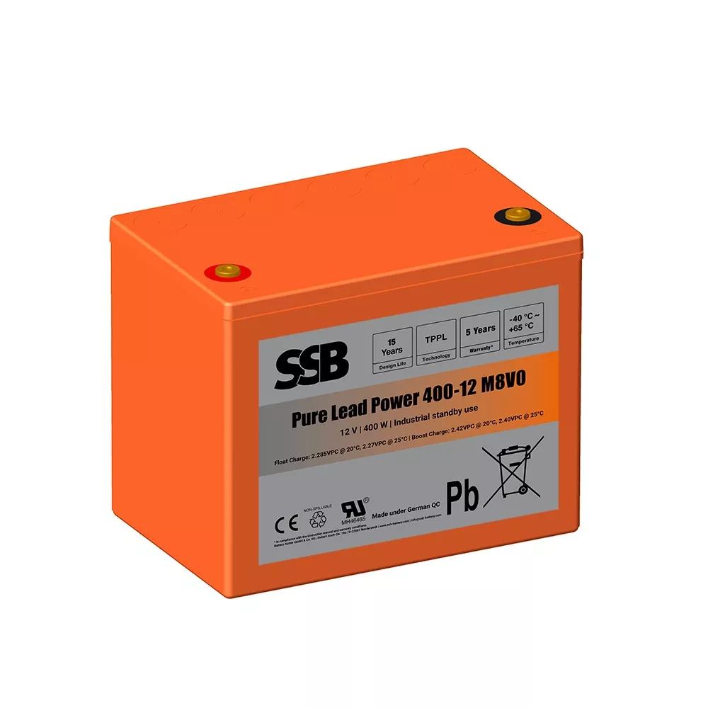 SSB Battery Pure Lead Power 400-12 M8V0
