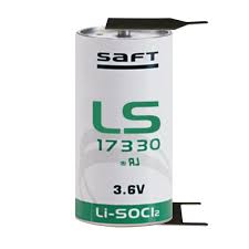 SAFT LS17330 3PF RP, Lithium, 3.6V / 2,1Ah, 2/3A mit 3 Lötfahnen