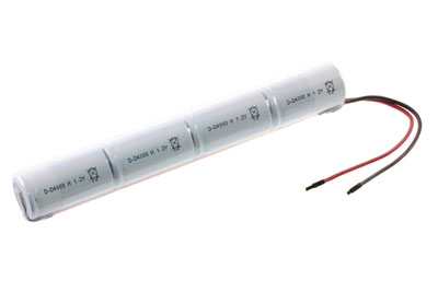 NI-CD Notleuchten Akku 4,8V / 4000mAh (4,0Ah) L1x4 mit Kabel