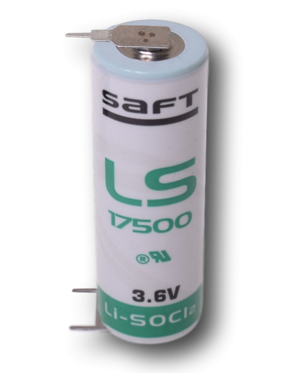 SAFT LS17500 3PF RP Lithium Batterie mit 3 Lötfahnen 3,6V / 3,6Ah