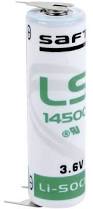 SAFT LS14500 3PF RP, Lithium. 3.6V / 2,6Ah, AA mit 3er Print Kontakt