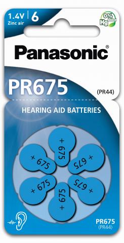 Panasonic PR675, Zink-Luft Hörgeräte-Batterie