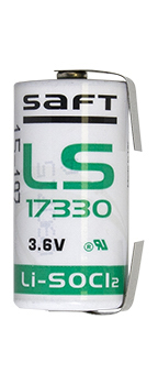 SAFT LS17330 CNR, Lithium Batterie mit U-Lötfahne