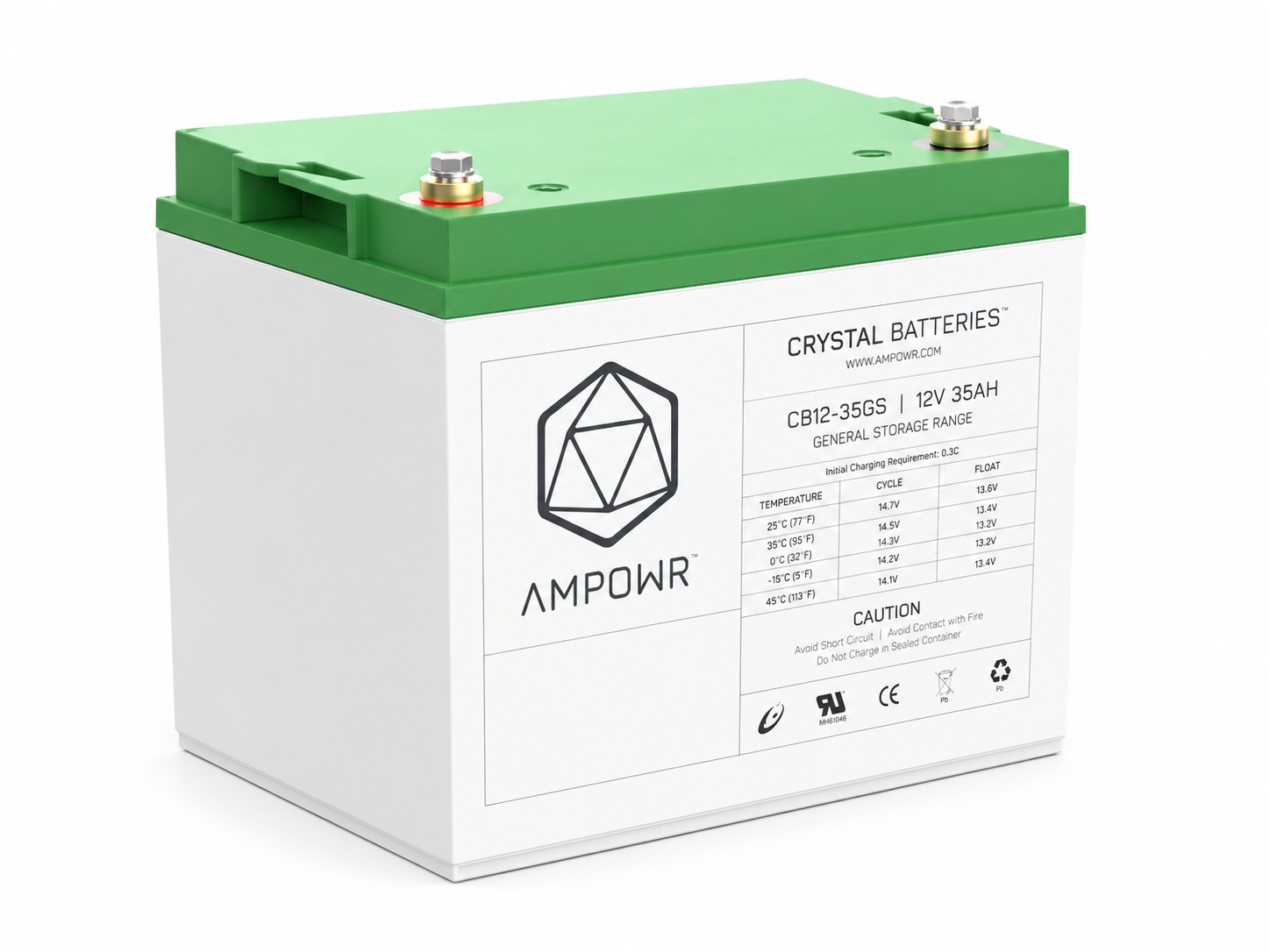 Ampowr CB12-35GS (Lead Crystal 6-CNFJ-35F) – 12V / 35Ah Bleikristall