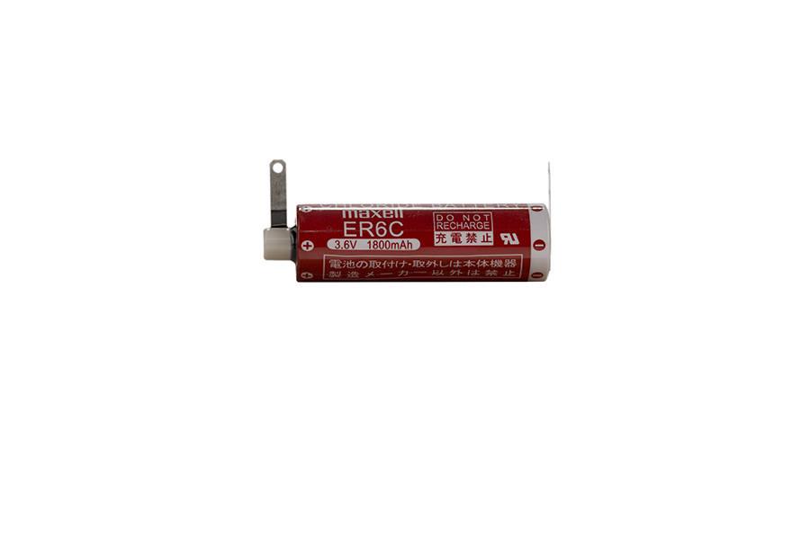 Maxell ER6C 3ST, 3,6V / 1800mAh, Lithium Batterie mit Ösen verschweisst