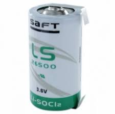 SAFT LS26500 CNR-D, Lithium, C-Size, 3,6V / 7,7Ah mit U-Lötfahnen