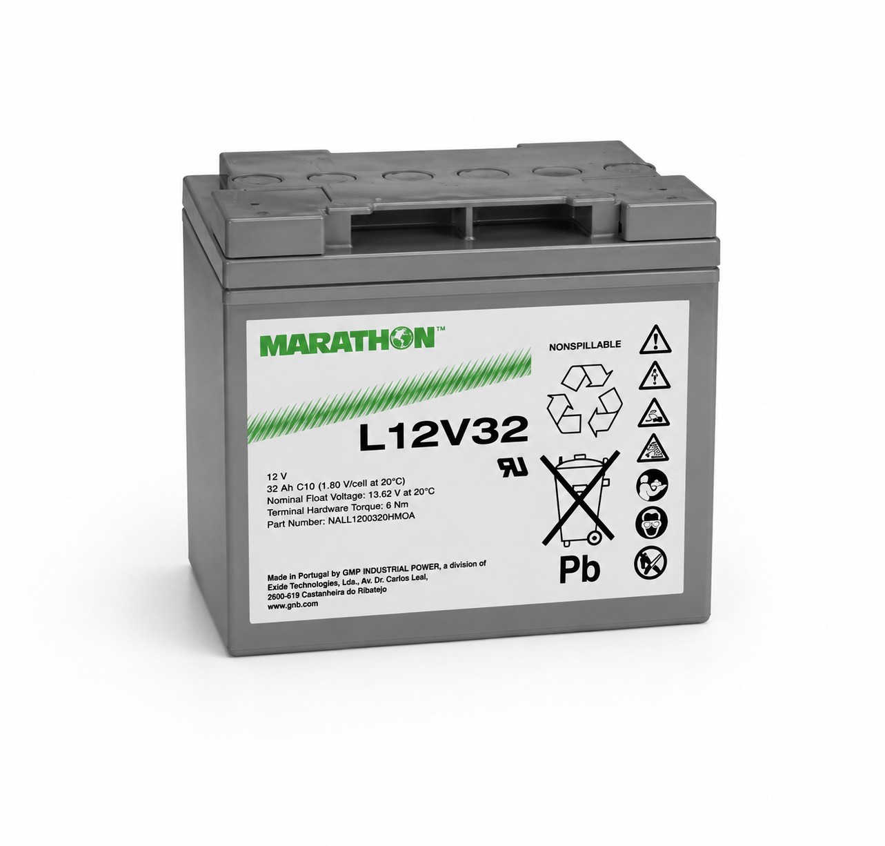 Exide Marathon L12V32  (C10) 12V / 31.5Ah M6 AGM Bleiakku 