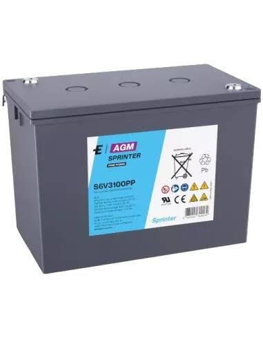 Exide Sprinter Pure Power S6V3100PP 6V / 195Ah M6 AGM Bleiakku