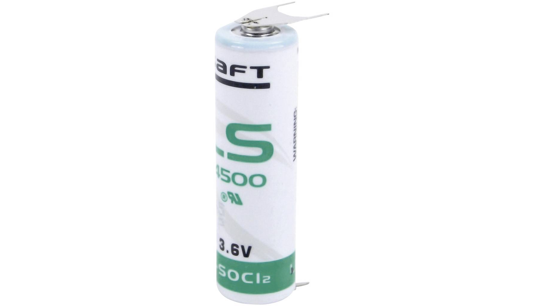 SAFT LS14500 3PF, Lithium, 3.6V / 2,6Ah,  AA mit 3 Einzelprint