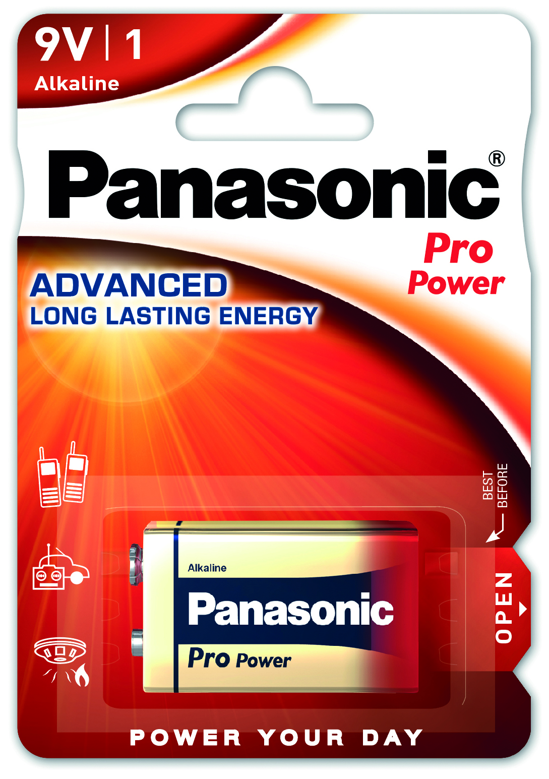 Panasonic Pro Power 1x 6LR61 (9V Block) Alkaline-Batterie