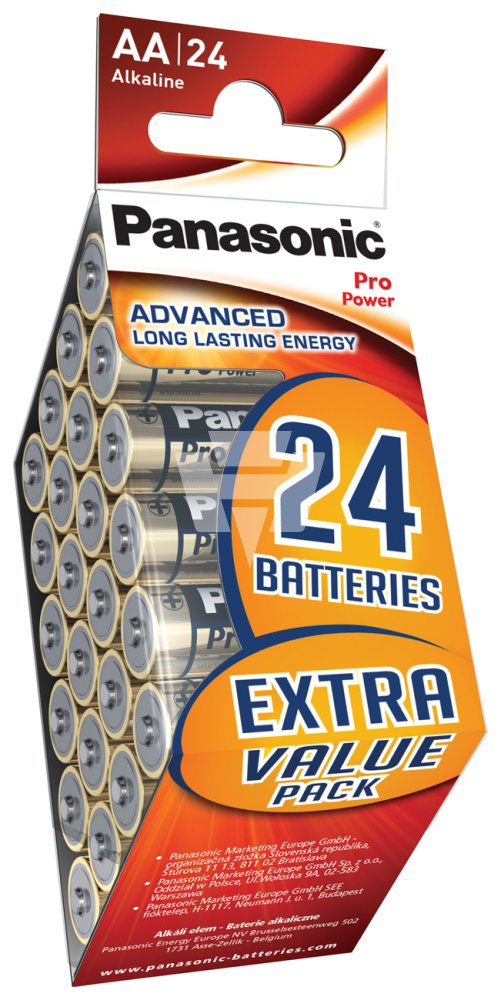Panasonic Pro Power LR6 (AA) 24er Folie Alkaline-Batterie